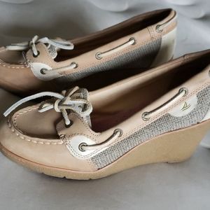 Sperry wedge boat shoes